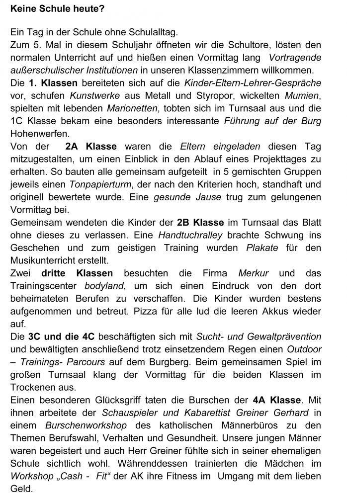 Keine Schule heute 